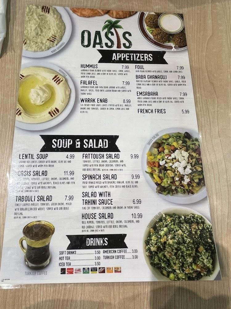 Oasis Mediterranean restaurant Menu image 1